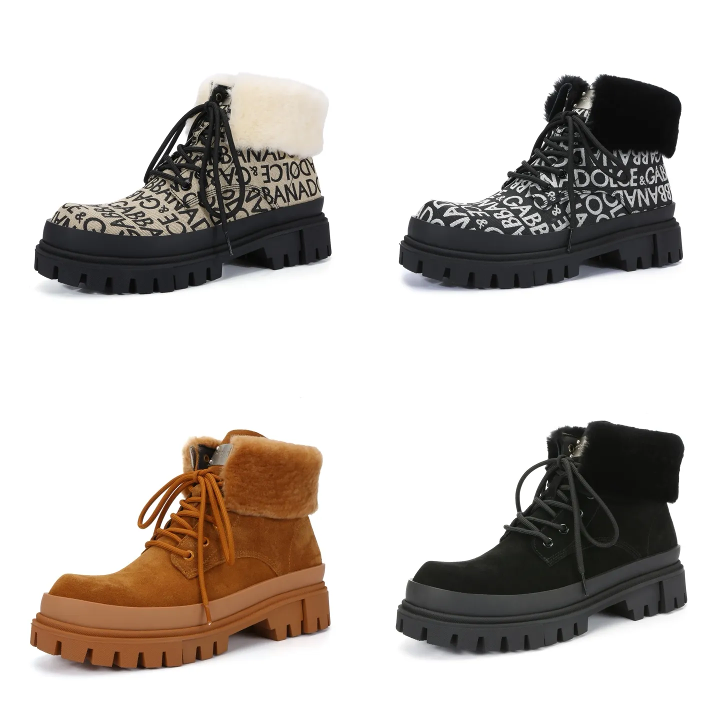 Men's men's shoes💰720💰Dolce & gabbana (DG) official website sync new style💥men's autumn and winter combat boots, warm wool lining: 1 exclusive mold opening ✅imported cowhide upper with wool lining🐑original private mold outsole✔️16-44 (38.45 custom-made, non-refundable)